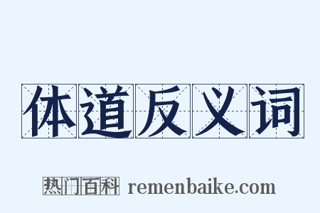 体道反义词是什么意思的图片